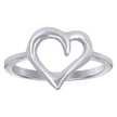 925 Sterling Silver Womens Heart Love Ring Size 7 - SLV-106979