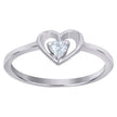 925 Sterling Silver Womens Trillion Cubic-Zirconia Heart Love Ring Size 6 - SLV-106982