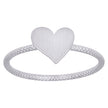 925 Sterling Silver Womens Heart Love Ring Size 7 - SLV-106995