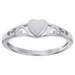 925 Sterling Silver Womens Heart Love Ring Size 5