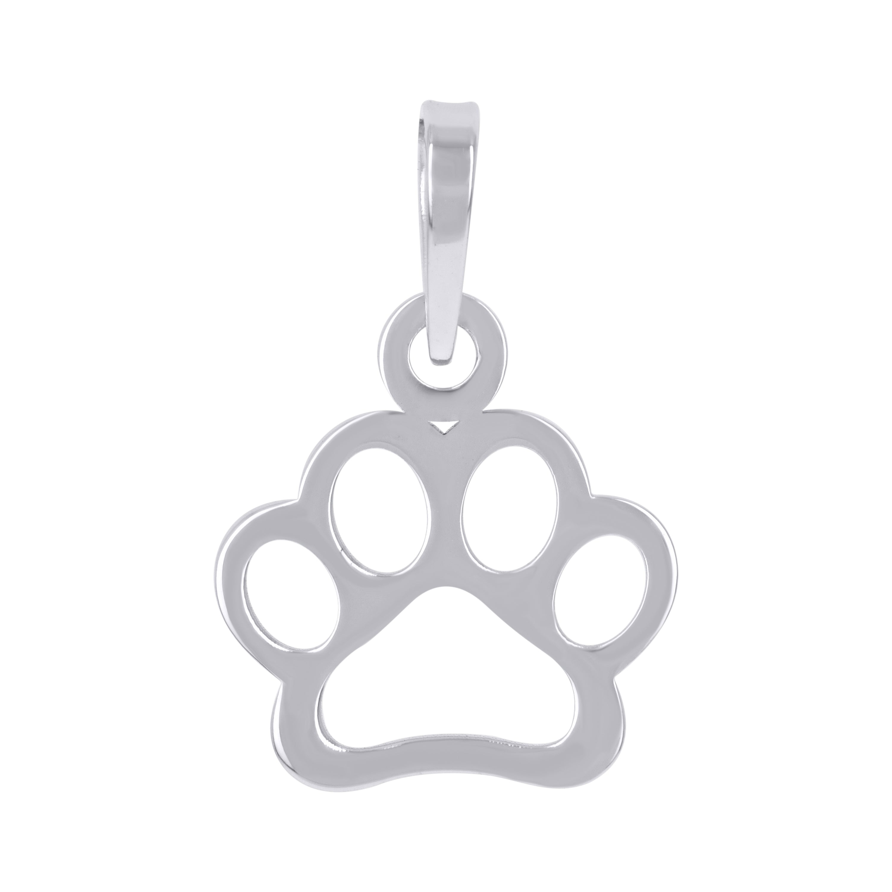925 Sterling Silver Unisex Paw Print Pet Fashion Charm Pendant