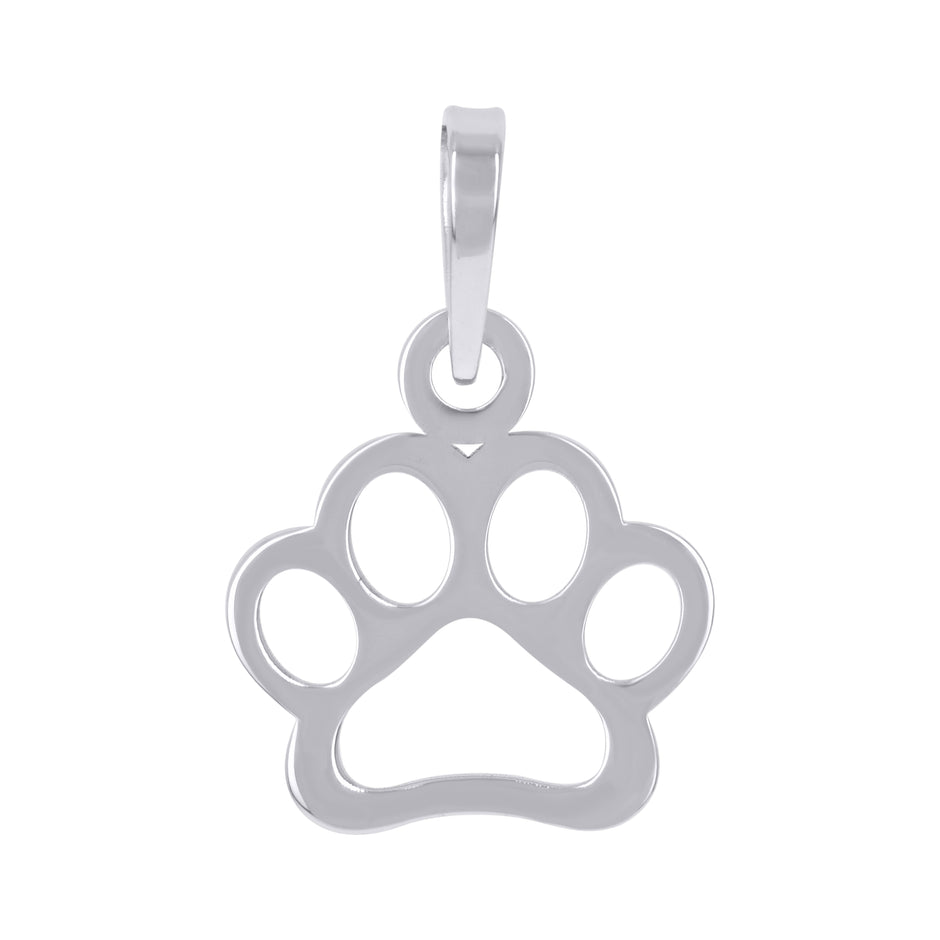 925 Sterling Silver Unisex Paw Print Pet Fashion Charm Pendant