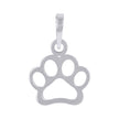 925 Sterling Silver Unisex Paw Print Pet Fashion Charm Pendant