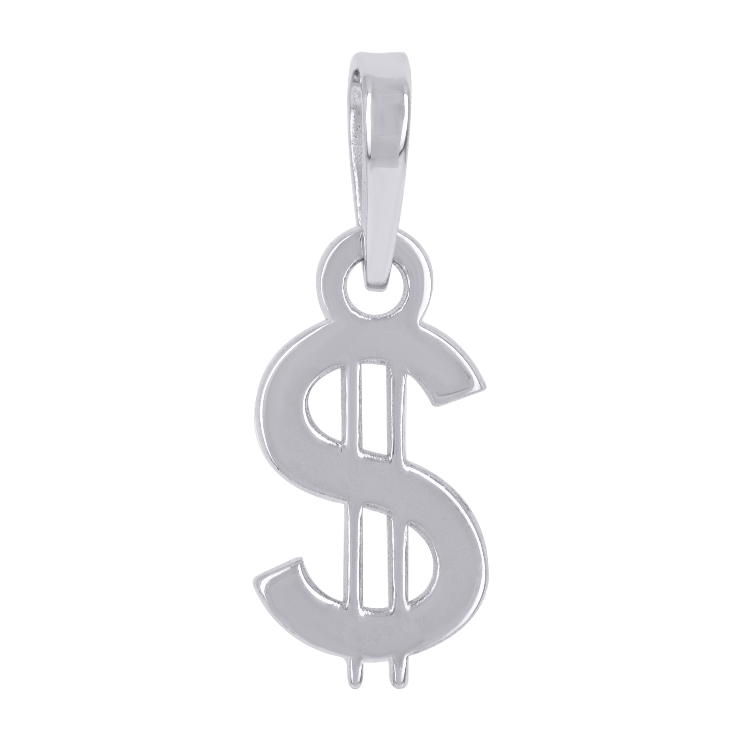 925 Sterling Silver Unisex Dollar Symbol Currency Fashion Charm Pendant