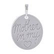 925 Sterling Silver Unisex Mother In My Heart Charm Pendant