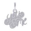 925 Sterling Silver Unisex You & Me Talking Charm Pendant