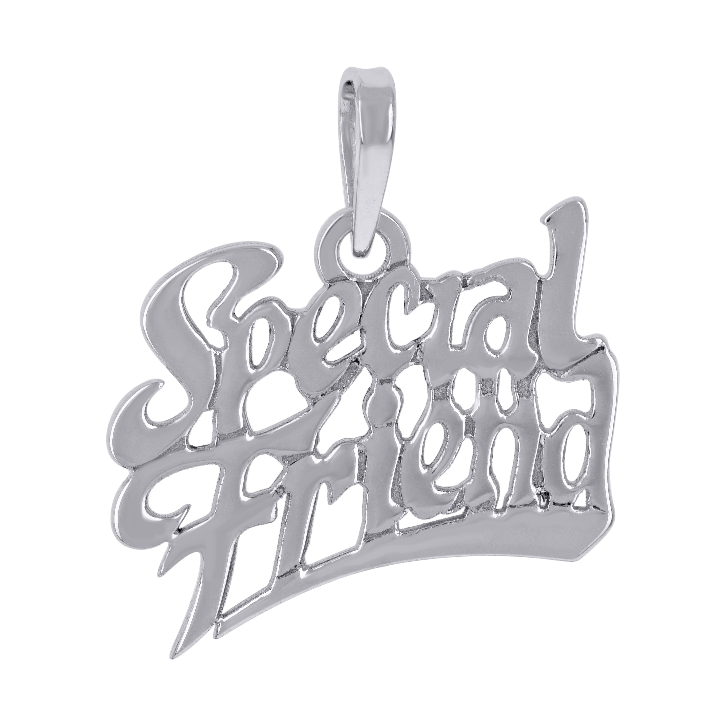 925 Sterling Silver Unisex Special Friend Talking Charm Pendant