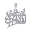 925 Sterling Silver Unisex Special Friend Talking Charm Pendant