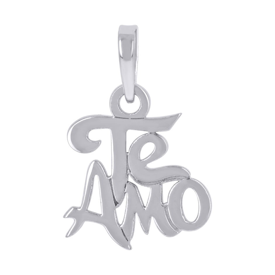 925 Sterling Silver Unisex Te Amo I Love You Talking Charm Pendant