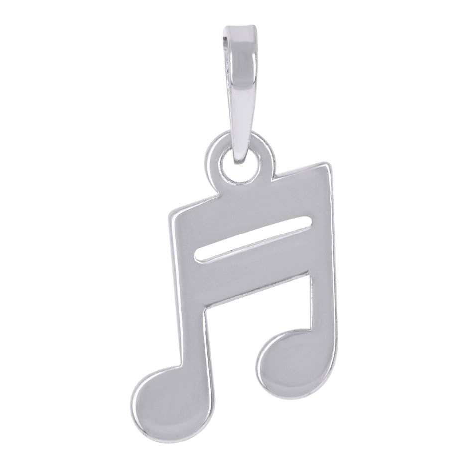 925 Sterling Silver Unisex Music Note Fashion Charm Pendant