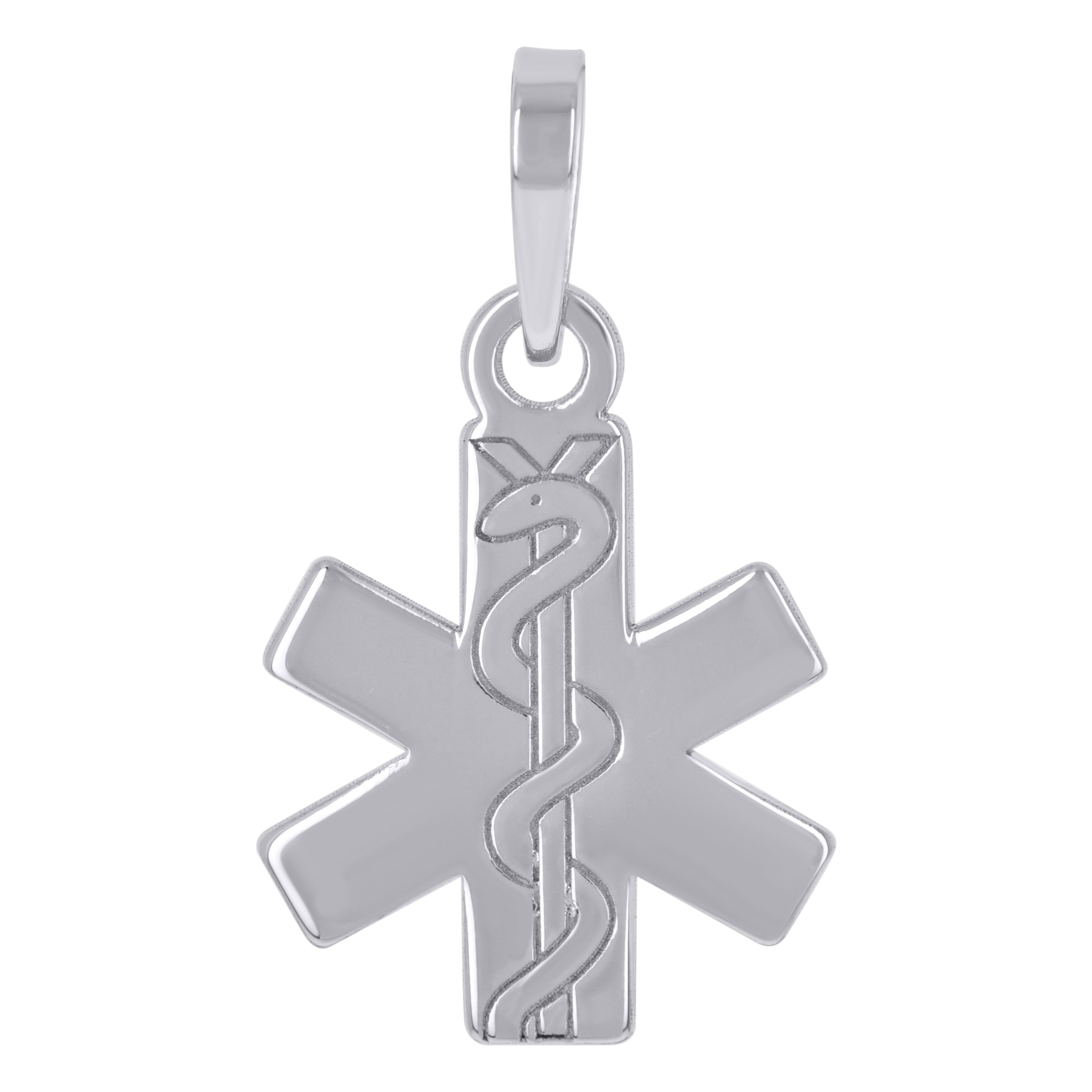 925 Sterling Silver Unisex Nurse Symbols Occupation Charm Pendant