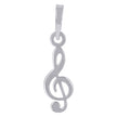 925 Sterling Silver Unisex Treble Clef Music Note Fashion Charm Pendant