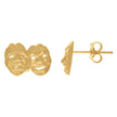 10kt Yellow Gold Mens Other Comedy Tragedy Mask Stud Earrings
