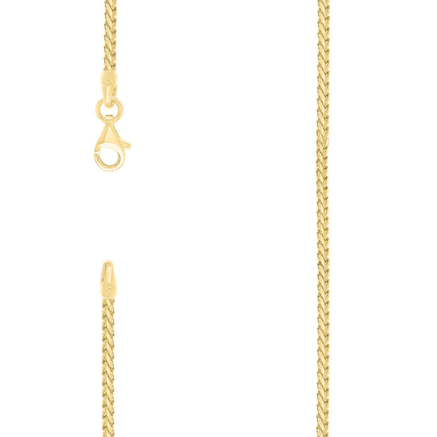 925 Silver Solid Franco Chain Yellow 180 2mm-18