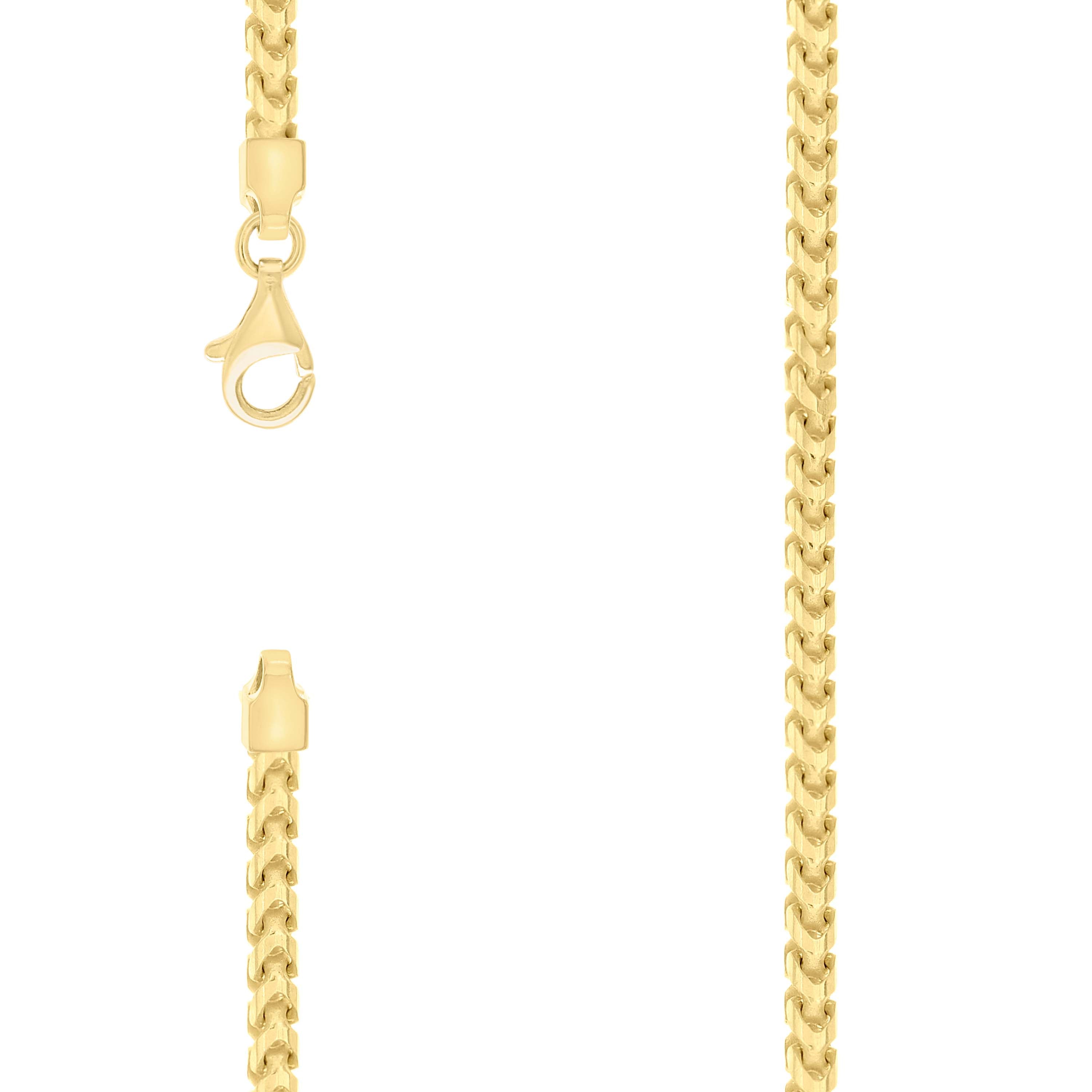 925 Silver Solid Franco Chain Yellow 370 3.7mm-9 - SLV-121924
