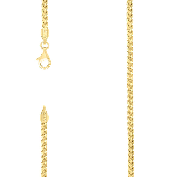 925 Silver Solid Franco Chain Yellow 230 2.5mm-16