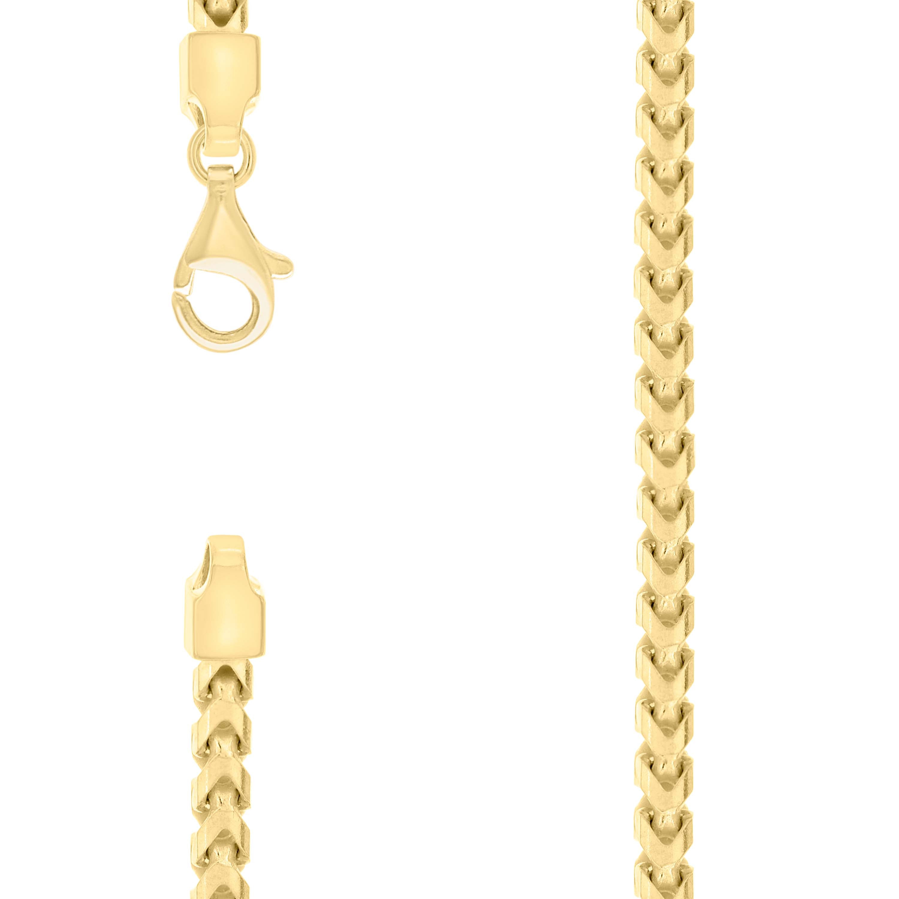 925 Silver Solid Franco Chain Yellow 470 5mm-9 - SLV-122062