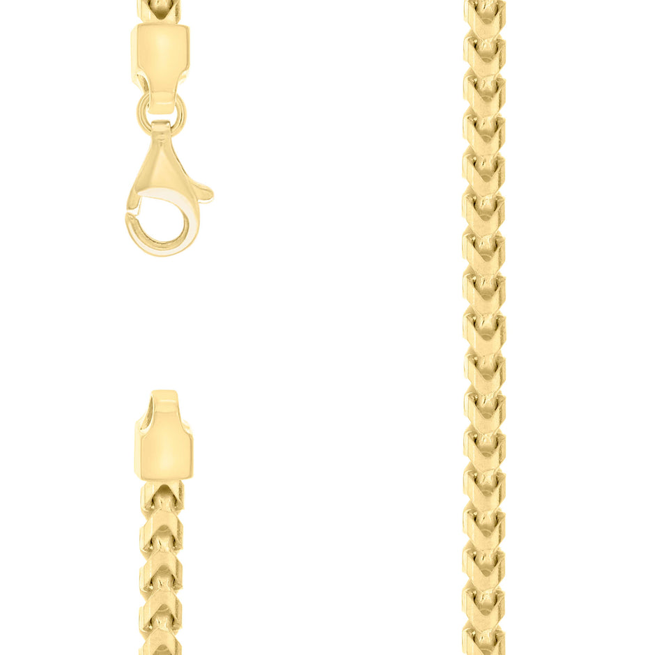 925 Silver Solid Franco Chain Yellow 470 5mm-20 - SLV-121939