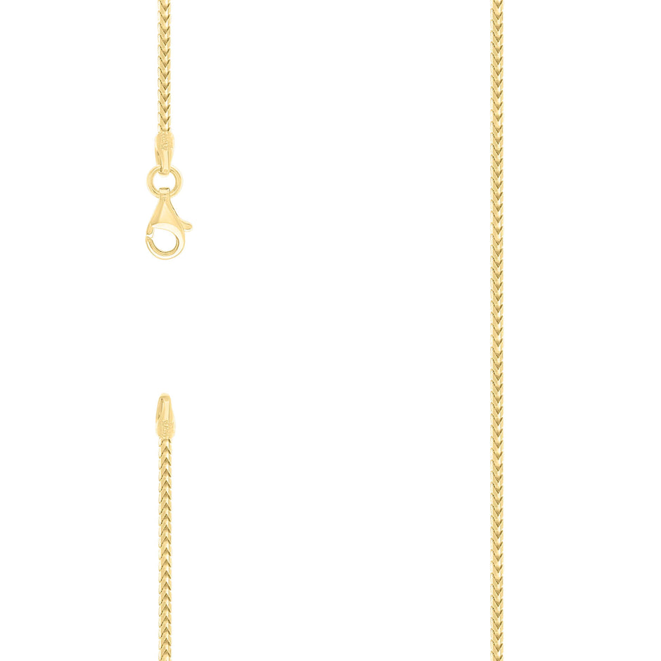925 Silver Solid Franco Chain Yellow 130 1.5mm-20 - SLV-121893