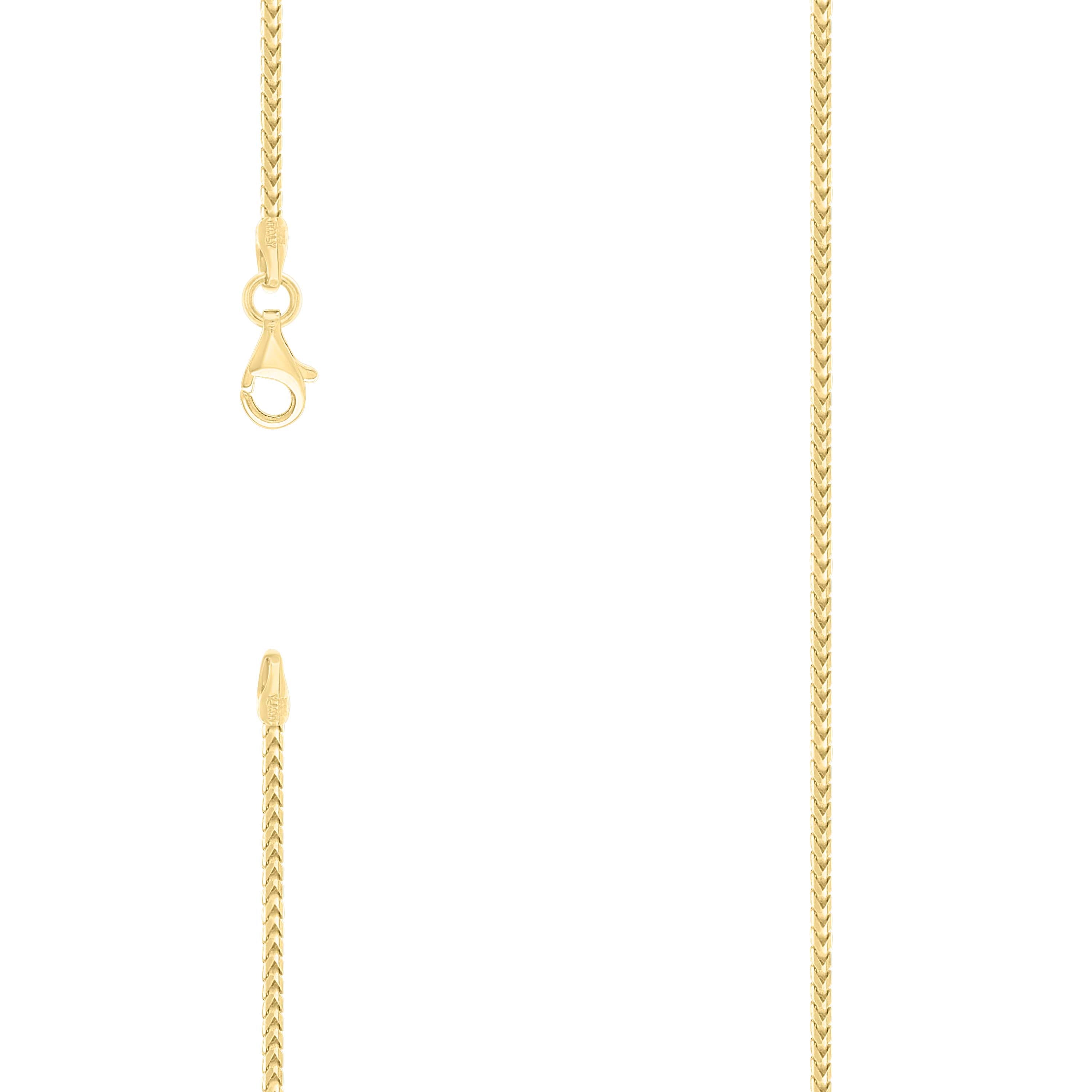 925 Silver Solid Franco Chain Yellow 130 1.5mm-18 - SLV-121892