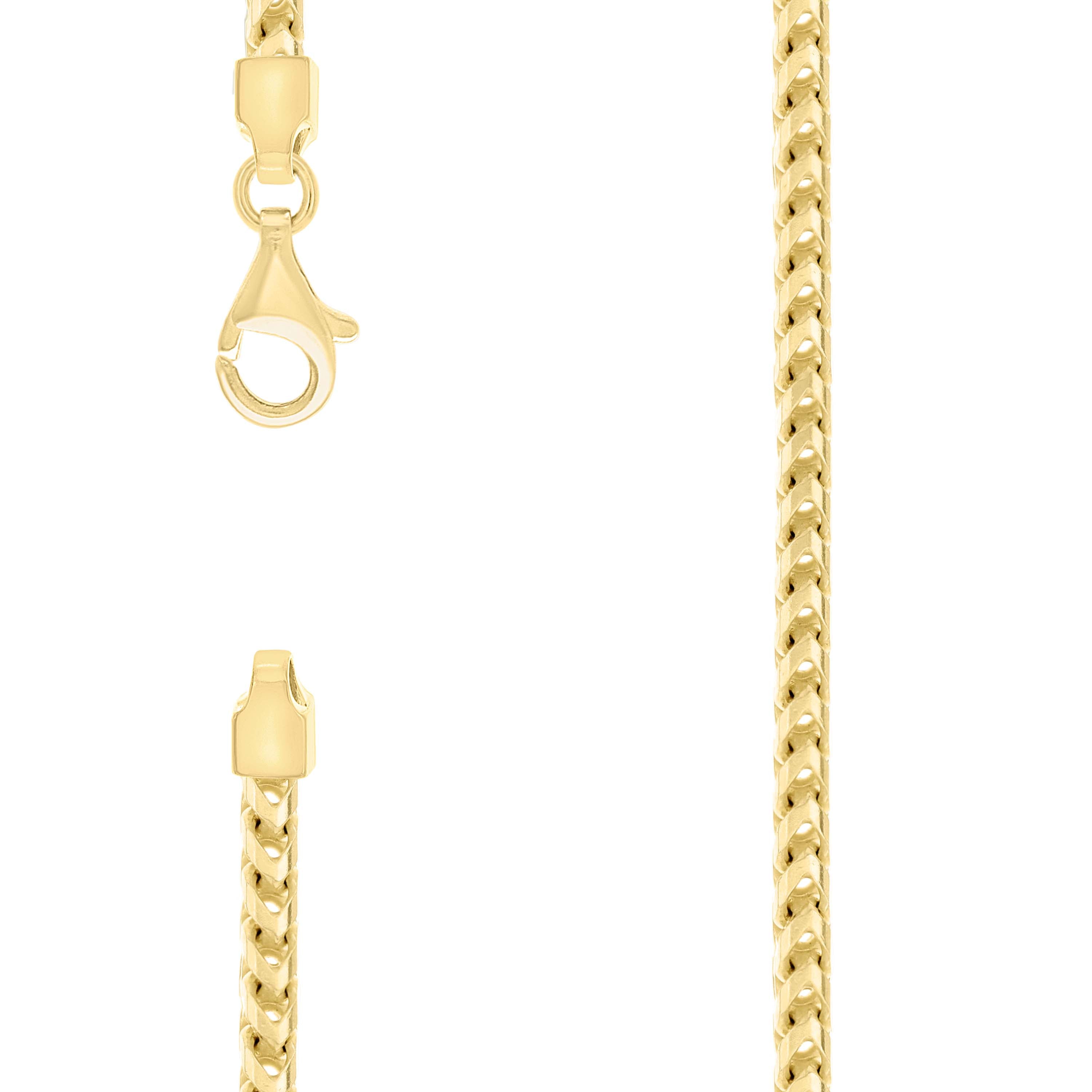 925 Silver Solid Franco Chain Yellow 420 4.2mm-22 - SLV-121933