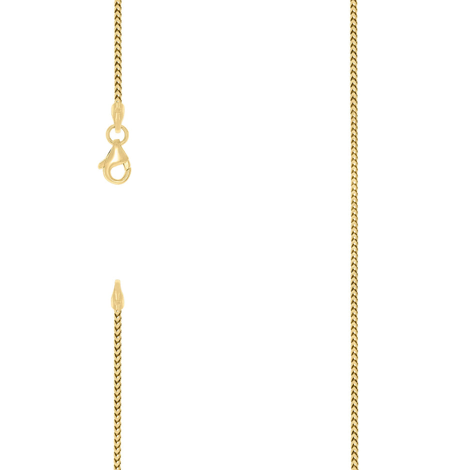 925 Silver Solid Franco Chain Yellow 100 1mm-16