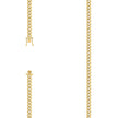 925 Sterling Silver Hollow Miami Cuban Chain Yellow 120 4.1mm-9