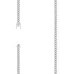 925 Sterling Silver Hollow Miami Cuban Chain Rhodium 120 4.1mm-24