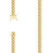 925 Sterling Silver Hollow Miami Cuban Chain Yellow 250 9mm-20