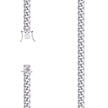925 Sterling Silver Hollow Miami Cuban Chain Rhodium 250 9mm-20