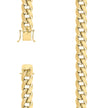 925 Sterling Silver Hollow Miami Cuban Chain Yellow 350 12.5mm-20