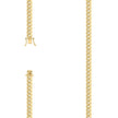 925 Sterling Silver Hollow Miami Cuban Chain Yellow 150 5.2mm-18