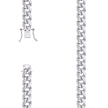 925 Sterling Silver Hollow Miami Cuban Chain Rhodium 300 11mm-18