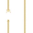 925 Sterling Silver Hollow Miami Cuban Chain Yellow 180 6.3mm-18