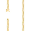 925 Sterling Silver Solid Miami Cuban Chain Yellow 200 7mm-26