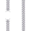 925 Sterling Silver Solid Miami Cuban Chain Rhodium 400 12.8mm-9