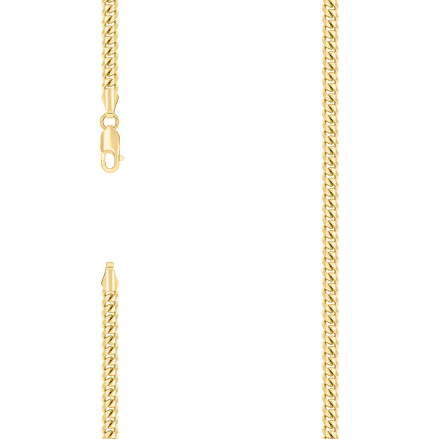925 Sterling Silver Solid Miami Cuban Chain Yellow 120 4.1mm-7"