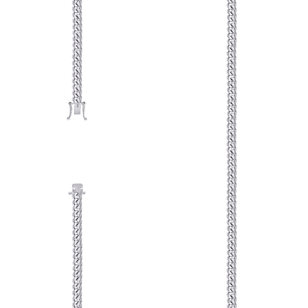 925 Silver Solid Miami Cuban Chain 4.1mm