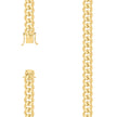 925 Sterling Silver Solid Miami Cuban Chain Yellow 300 9.8mm-9