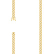 925 Sterling Silver Solid Miami Cuban Chain Yellow 150 4.9mm-16