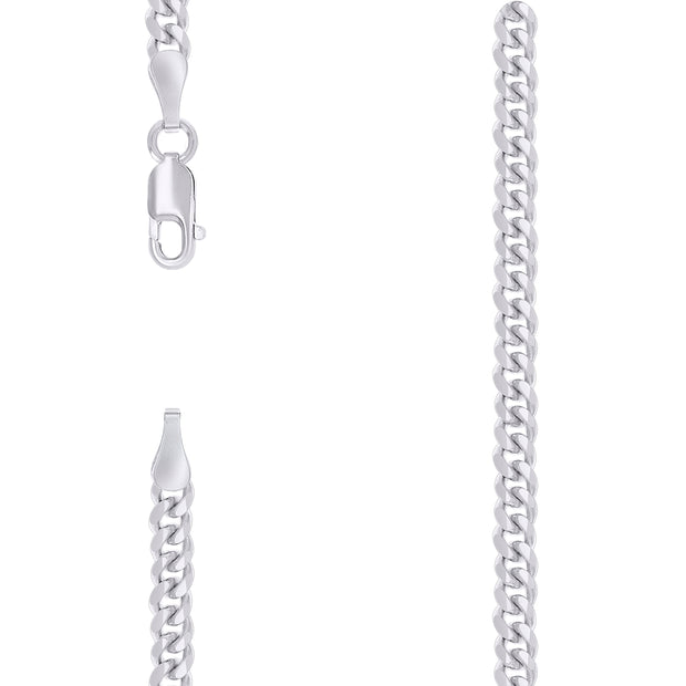 925 Silver Solid Miami Cuban Chain 3.5mm