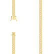 925 Sterling Silver Solid Miami Cuban Chain Yellow 180 6.3mm-18