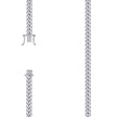 925 Sterling Silver Solid Miami Cuban Chain Rhodium 180 6.3mm-20