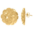 10kt Yellow Gold Mens Fashion Nugget Stud Earrings
