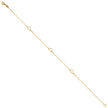 14Kt Yellow Gold Womens Hearts Chain Anklet