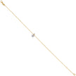 14Kt Two-Tone Gold Womens Star Charm Anklet
