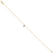 14Kt Two-Tone Gold Womens Heart Charm Anklet