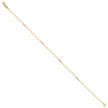14Kt Two-Tone Gold Womens Bar Chain Anklet
