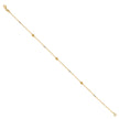 14Kt Two-Tone Gold Womens Hearts Chain Anklet