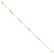 14Kt Two-Tone Gold Womens Hearts & Stars Chain Anklet